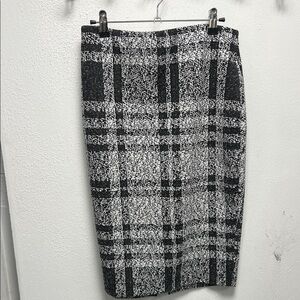 Express Black and Gray Pencil Skirt Knee-Length Work
